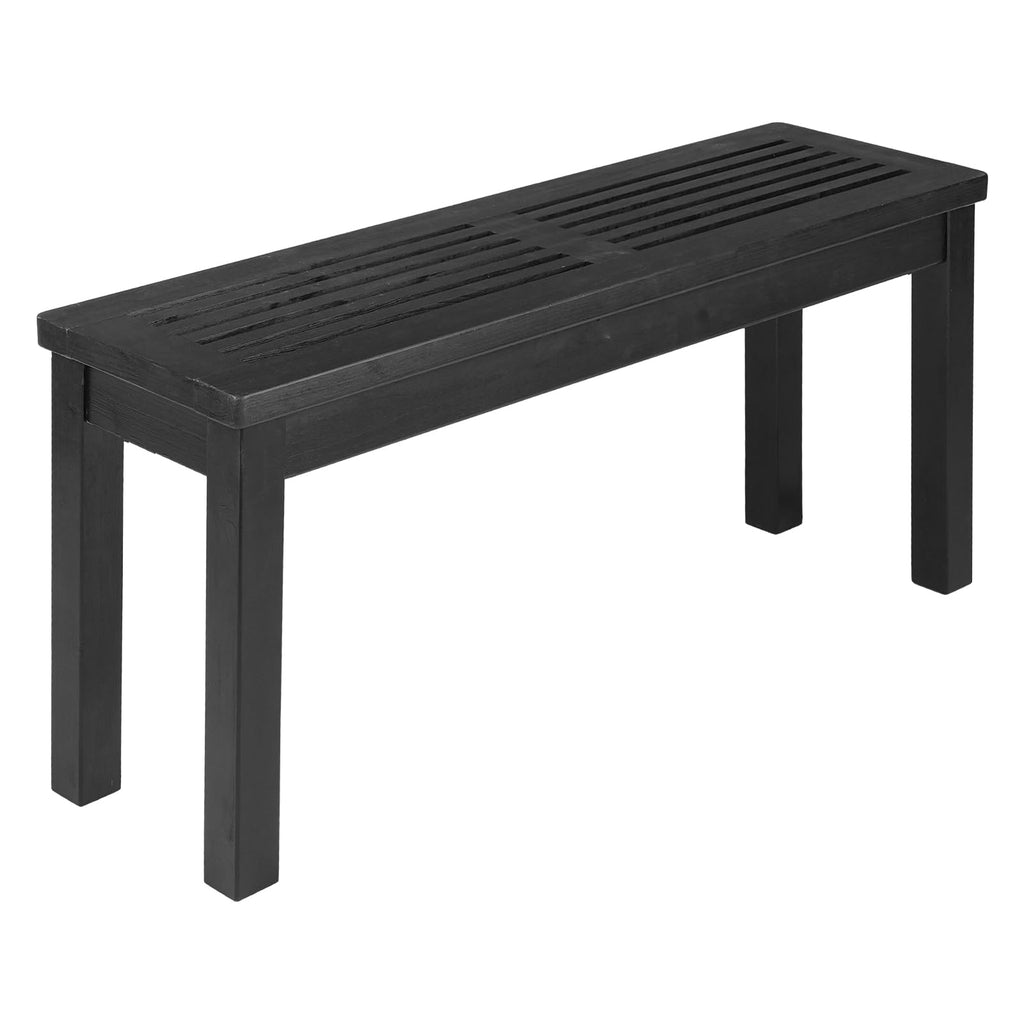 VINGLI Outdoor Wooden Bench, 40” Porch Bench Outdoor Backless Garden Bench, Small Outdoor Bench for Deck Patio Entryway
