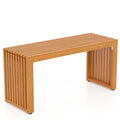 Tangkula Patio Acacia Wood Bench, 36” Outdoor All-Slat Wood Bench for 2 People, 800 lbs Capacity, Outdoor Backless Seating Furniture for Park, Garden, Yard, Porch (1,Teak)