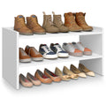 VASAGLE Shoe Rack for Closet, Stackable Shoe Organizer Shelf for Entryway, 3 Tiers, 11.7 x 32.3 x 21.3 Inches, White ULBS061WZ01S