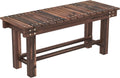Outsunny 35.4" Wooden Garden Bench with Storage Shelf, 2 Seater, Suitable for Patio, Balcony, Outdoor Bench, Carbonized Wood