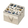 Aokeyee Shoe Organizer for Closet,2 Pack Foldable Shoe Storage Organizer Box Bin with Adjustable Dividers and Clear Cover, Fits up to 16-32 Pairs