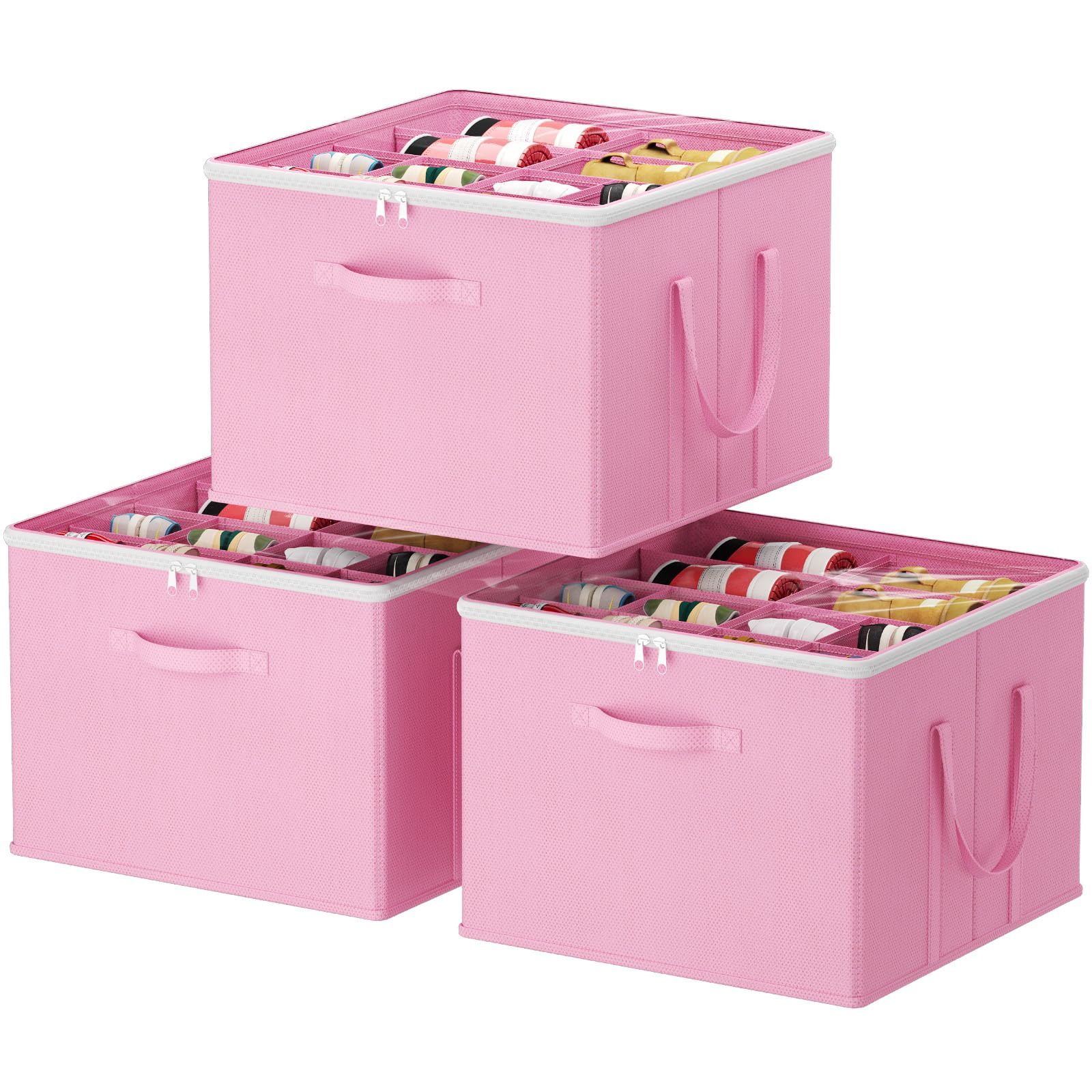 Lifewit Shoe Storage Organizer for Closet, Fabric Large Shoe Box Storage Containers with Clear Cover, Foldable Bins for Boots Heels Sneakers Fits 24-32 Pairs (Each 12-16 Pairs) 2 Pack Black